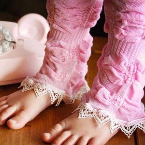 HUGGALUGS Leg Arm Warmers, Leg Ruffles for Baby, Toddler, Pink Vintage L…